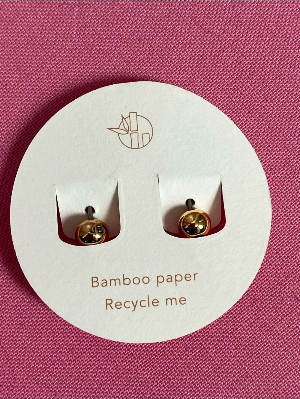 Brand-New Jenny Bird Gold-Plated T-Bar Stud Earrings
